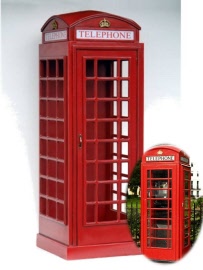 Cabina telefónica inglesa replica a tamaño real 
