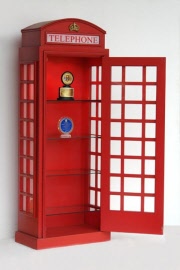 Cabina telefónica mueble vitrina - replica a tamaño real 